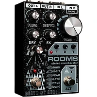 Death By Audio ROOMS Stereo Reverb Effects Pedal Black Sparkle