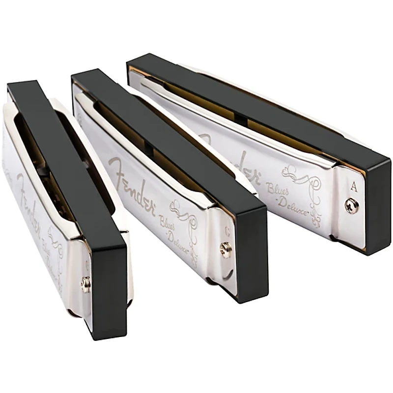 Fender Blues Deluxe Harmonicas (3-Pack with Case, Keys of C, G and A)