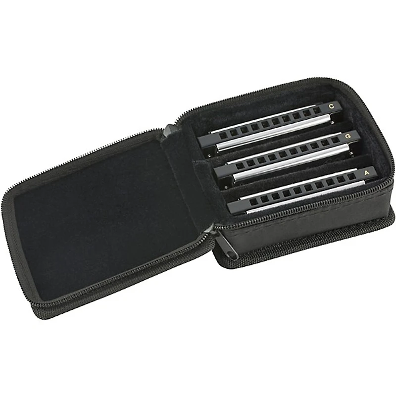 Fender Blues Deluxe Harmonicas (3-Pack with Case, Keys of C, G and A)