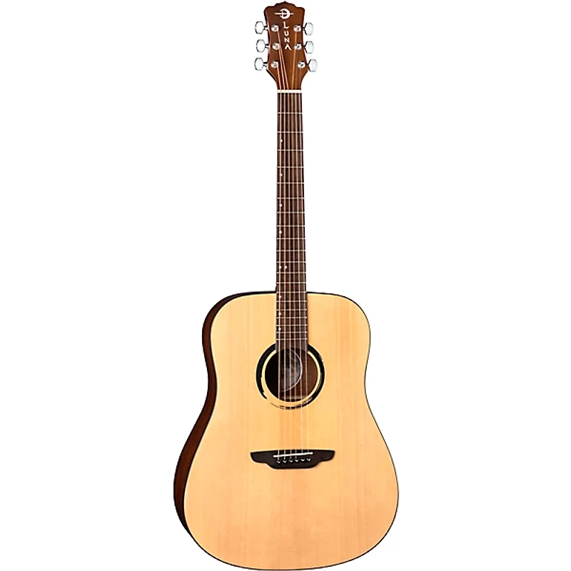 Luna WABI SABI Dreadnought Solid-Top Acoustic Guitar Satin Natural