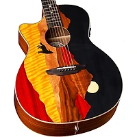 Luna Vista Wolf Tropical Wood Left-Handed Acoustic-Electric Guitar Gloss Natural