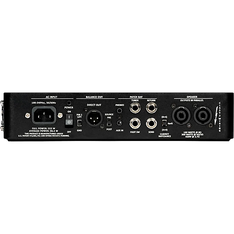 Gallien-Krueger Fusion 500S 500W Tube Hybrid Bass Amp Head Black