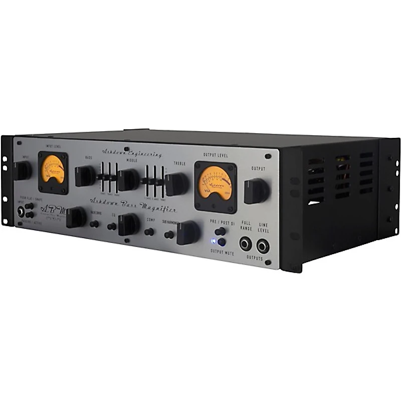Ashdown ABM600 Dual VU Meter 600W Tube Hybrid Bass Amp Head Gray and Black