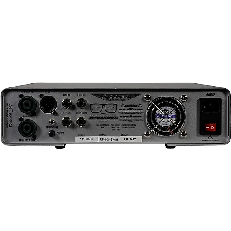 Ashdown Rootmaster RM-800 EVO II 800W Bass Amp Head Gray and Black