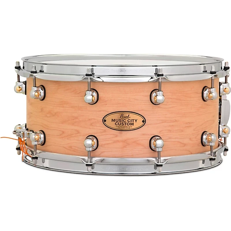 Pearl Music City Custom Solid Shell Snare Maple in Hand-Rubbed Natural Finish
