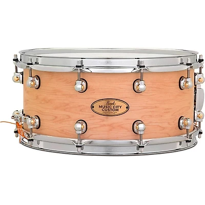 Pearl Music City Custom Solid Shell Snare Maple in Hand-Rubbed Natural Finish