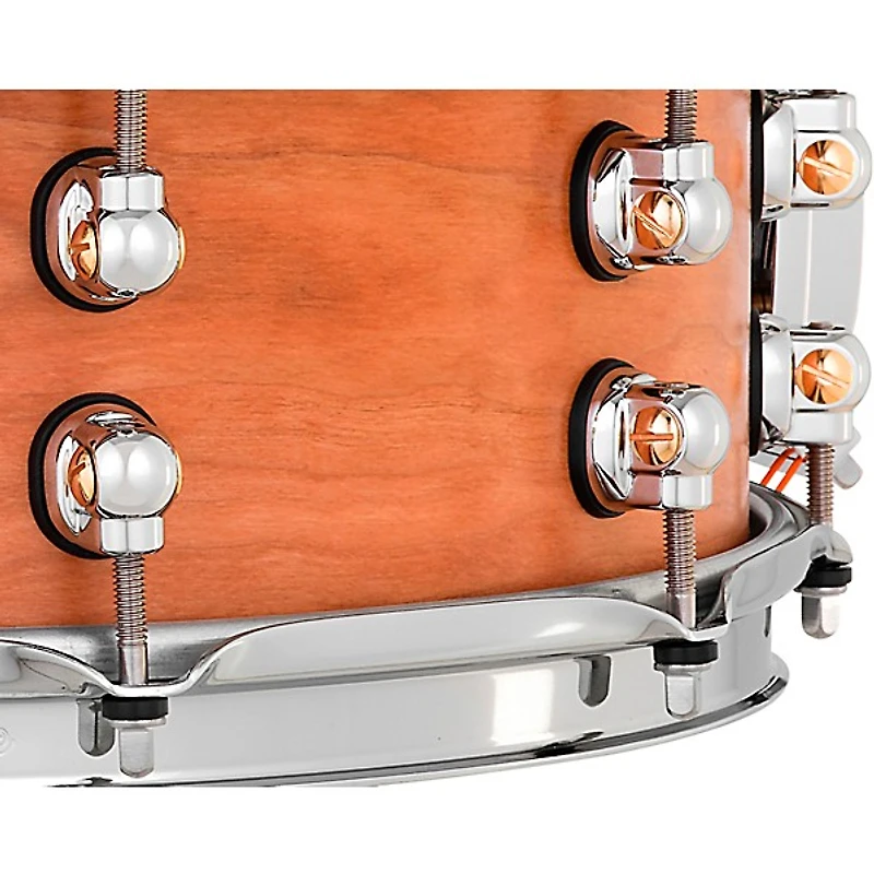 Pearl Music City Custom Solid Shell Snare Cherry in Hand-Rubbed Natural Finish