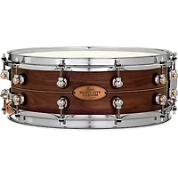 Pearl Music City Custom Solid Shell Snare Walnut with Boxwood-Rose Inlay 14 x 5 in.