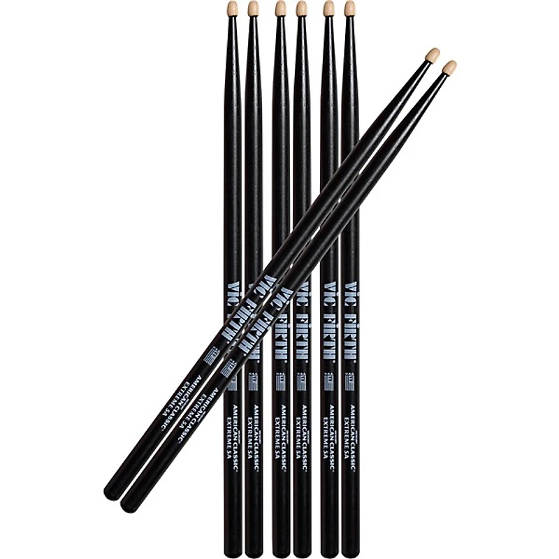 Vic Firth Buy 3 Pairs Black Extreme Drum Sticks, Get 1 Pair Free