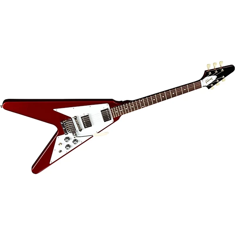 Gibson Custom 1967 Mahogany Flying V Reissue With Maestro Vibrola Electric Guitar Sparkling Burgundy