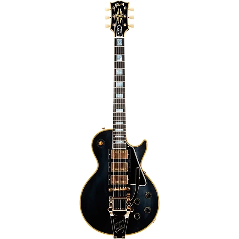 Gibson Custom 1957 Les Paul Custom Reissue 3-Pickup Bigsby VOS Electric Guitar Ebony