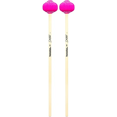 Innovative Percussion Drew Tucker Rattan Vibraphone Mallet Medium Pink Yarn