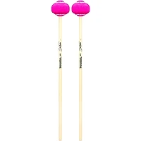 Innovative Percussion Drew Tucker Rattan Vibraphone Mallet Medium Pink Yarn