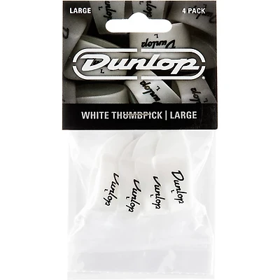 Dunlop DUNLOP 9003P LG THUMB PICK WHT (4)
