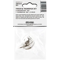 Dunlop 33P .018 Finger/Thumb Pick Silver 5-Pack