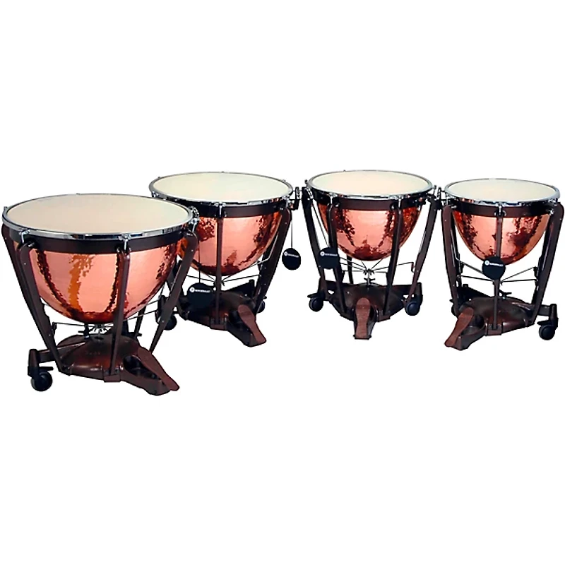 Bergerault Grand Professional Series Timpani Set with Hand Hammered Parabolic Copper Bowls