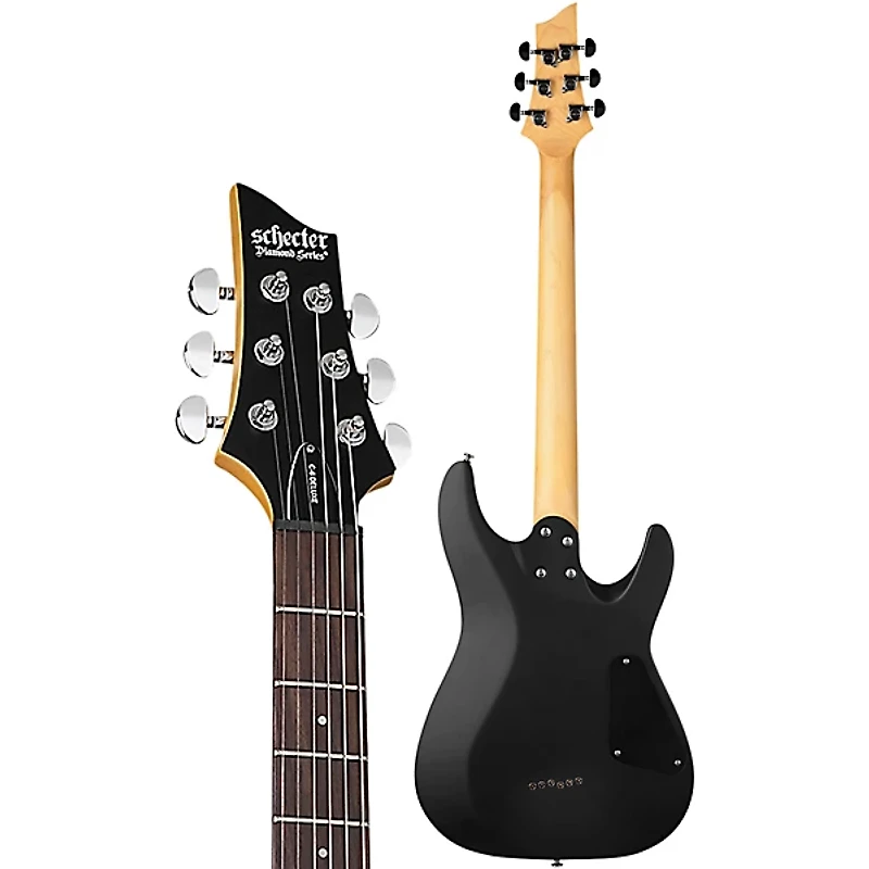 Schecter Guitar Research C-6 Deluxe Left-Handed Electric Guitar Satin Black