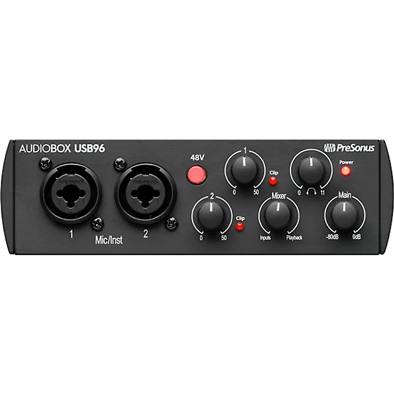 PreSonus AudioBox USB 96 25th Anniversary Edition Audio Interface With Studio One Artist 6 Software Black