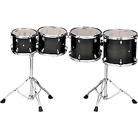 TAMA Mid-Pitched Concert Tom Set With Stands (Double-headed) 10, 12, 13, 14 in. Transparent Black Burst
