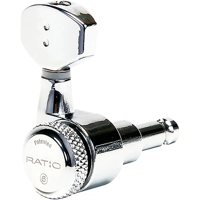 Graph Tech GRAPH TECH PRL9721C0 ELEC LOCKING 6 INLINE STAGGERED POST TUNERS CHR Chrome