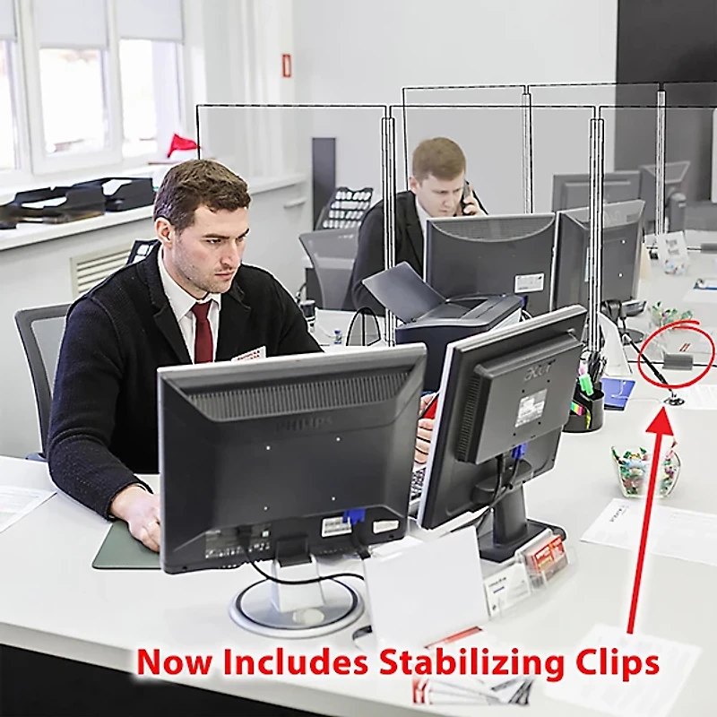 VICTORY DISPLAY Three Panel COVID19 Desktop Guard with Hinges