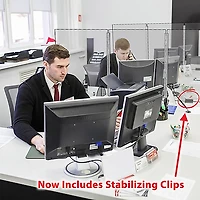 VICTORY DISPLAY Three Panel COVID19 Desktop Guard with Hinges