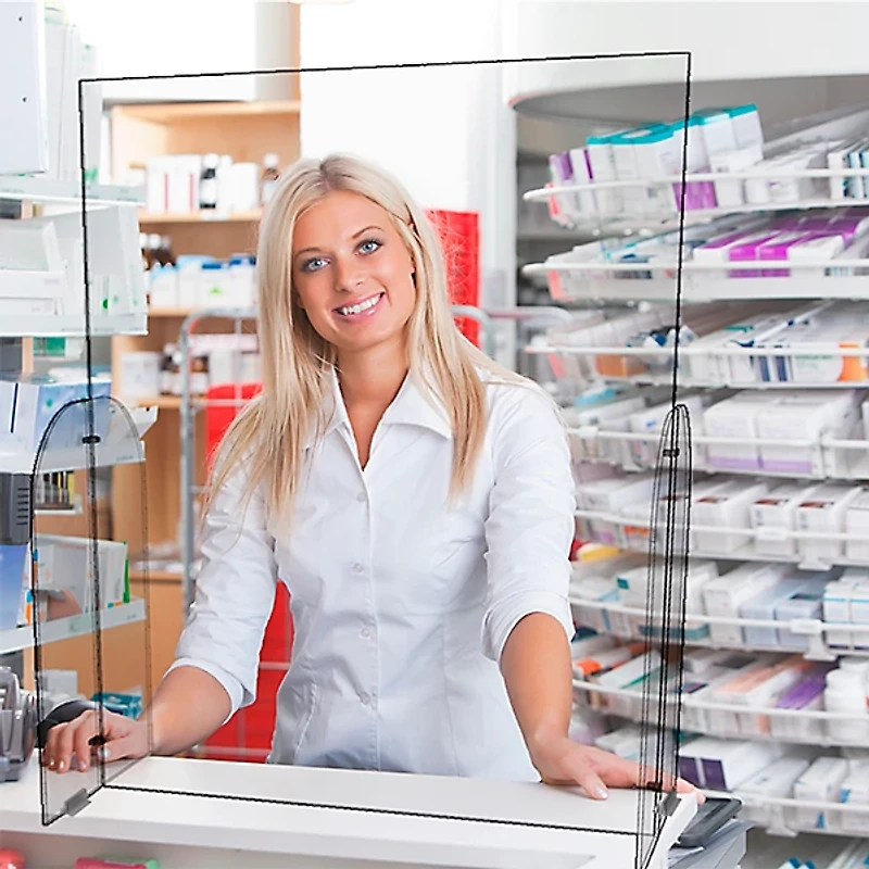 VICTORY DISPLAY Single Panel COVID19 Guard with Hinges