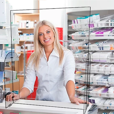 VICTORY DISPLAY Single Panel COVID19 Guard with Hinges