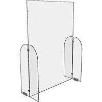 VICTORY DISPLAY Single Panel COVID19 Guard with Hinges
