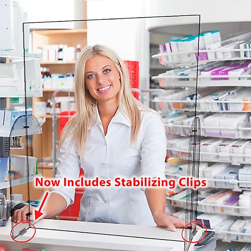 VICTORY DISPLAY Single Panel COVID19 Guard with Hinges