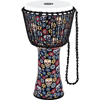 MEINL Travel Series Djembe with Synthetic Head in Day of the Dead Finish 12 in. Day of the Dead