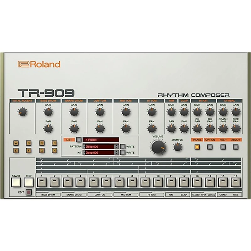 Roland Cloud Cloud TR-909 Software Rhythm Composer (Download)