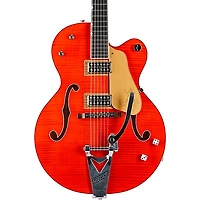 Gretsch Guitars G6120TFM-BSNV Brian Setzer Signature Nashville With Bigsby and Flame Maple Orange Stain