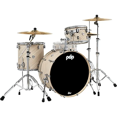 PDP by DW Concept Maple 3-Piece Rock Shell Pack With Chrome Hardware Twisted Ivory