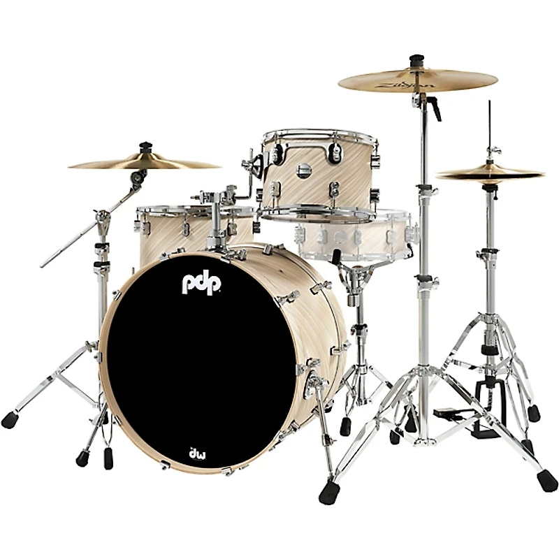 PDP by DW Concept Maple 3-Piece Rock Shell Pack With Chrome Hardware Twisted Ivory