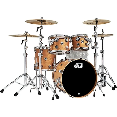 DW 4-Piece Collectors Series Cherry Shell Pack With Chrome Hardware Satin Natural