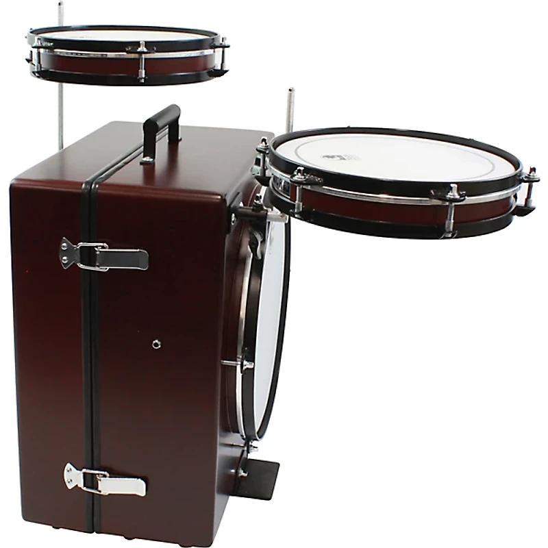 Toca KickBoxx Suitcase Drum Set Brown