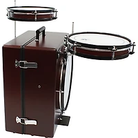 Toca KickBoxx Suitcase Drum Set Brown