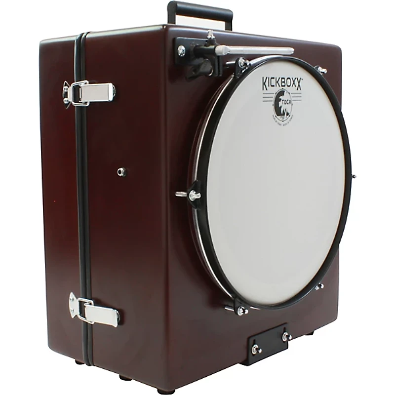 Toca KickBoxx Suitcase Drum Set Brown