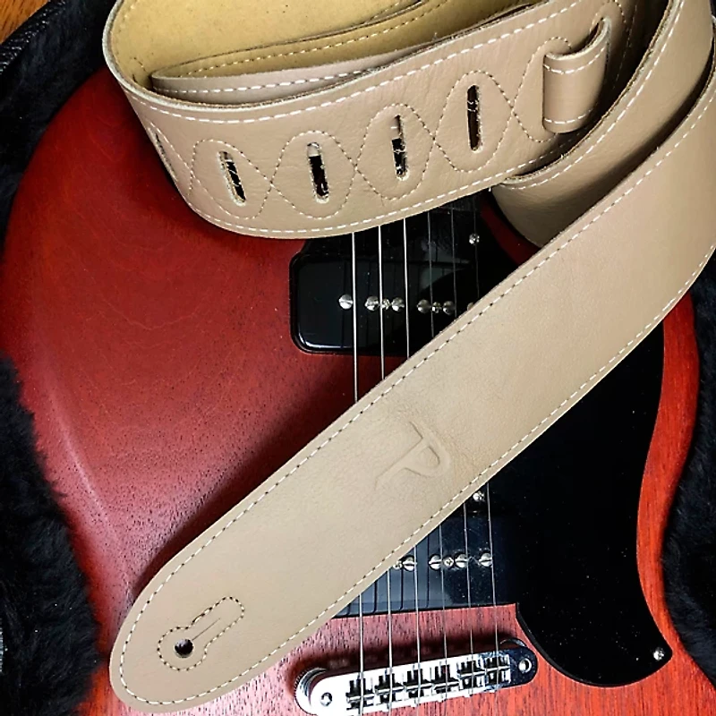 Perri's Leather Guitar Strap Dark Tan 2 in.
