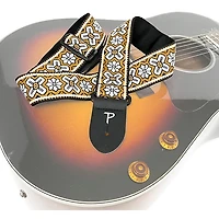 Perri's Jacquard Guitar Strap Yellow 2 in.