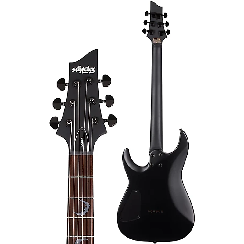 Schecter Guitar Research Damien-6 6-String Electric Guitar Satin Black