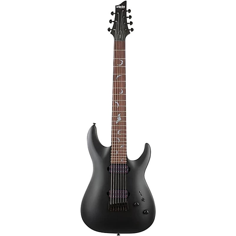 Schecter Guitar Research Damien-7 7-String Electric Guitar Satin Black