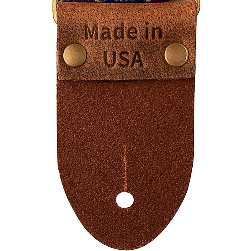 PRS Deluxe Retro Jacquard Guitar Strap Teal 2 in.