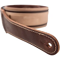 Taylor Reflections Leather Guitar Strap - Spruce Brown and Tan 2.5 in.