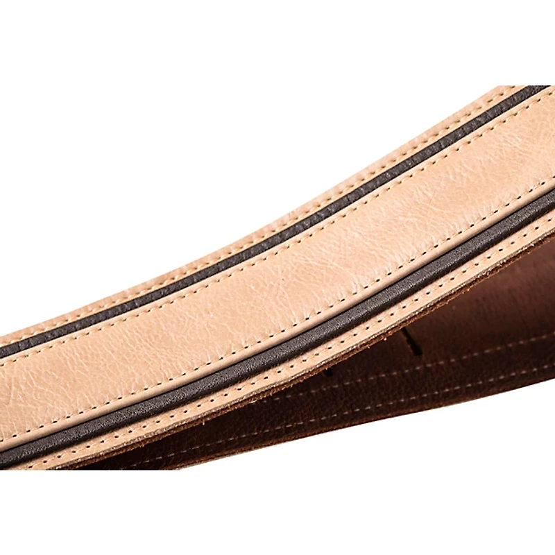 Taylor Reflections Leather Guitar Strap - Spruce Brown and Tan 2.5 in.
