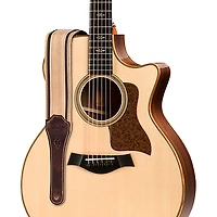 Taylor Reflections Leather Guitar Strap - Spruce Brown and Tan 2.5 in.