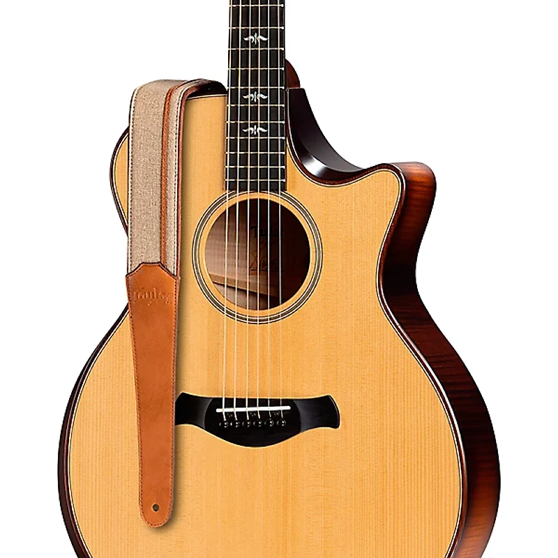Taylor Vegan Leather Guitar Strap Tan 2.5 in.