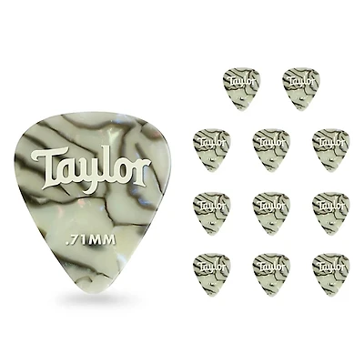 Taylor Celluloid 351 Picks, Abalone