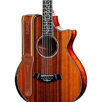 Taylor Nouveau Leather Guitar Strap Distressed Brown 2.5 in.